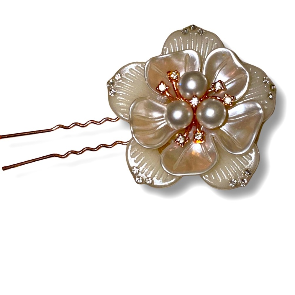 Vintage Imitation Pearl Flower Hair Pin
